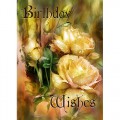 CAROL CAVALARIS GREETING CARD Raindrops on Yellow Roses